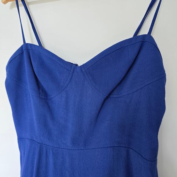 Aritzia Sunday Best Viola Bustier Midi Slip Dress Royal Blue Size M - Picture 7 of 11
